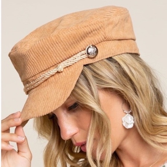 🌪POL CORDUROY NEWS BOY HAT - Picture 3 of 10